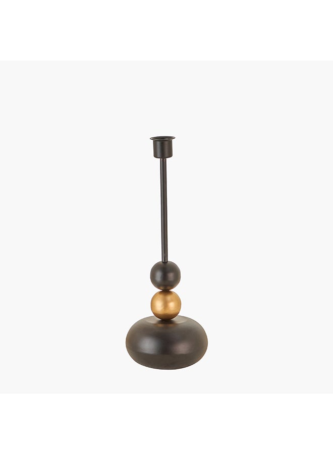 Home Box Decorative Taper Candle Holder - Black and Gold - Image 5